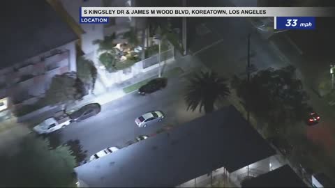 Police Chase_ Suspect nearly hits 2 pedestrians in Koreatown