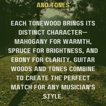 Understanding Tonewood for Guitar Crafting