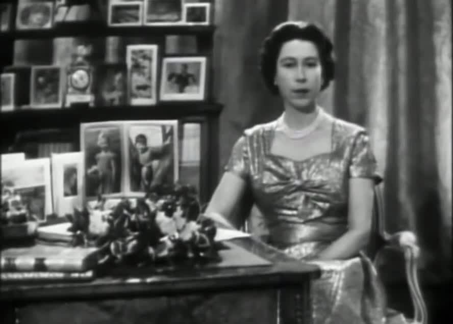 Queen Elizabeth's First Televised Christmas Message in 1957