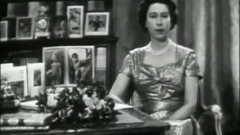 Queen Elizabeth's First Televised Christmas Message in 1957