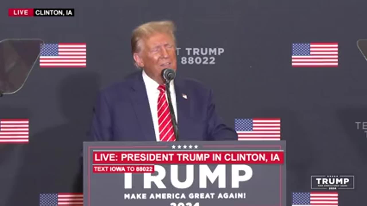 FULL SPEECH ~PRESIDENT TRUMP IN CLINTON IOWA