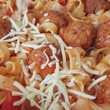 Pasta With Meatballs Recipe #pasta #meatballs #homemade #food #cooking #recipe