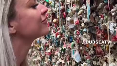Filthy Attention Whore At Gum Wall