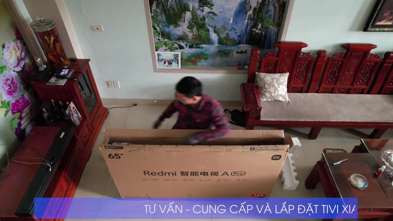 Lắp tivi Xiaomi 55 inches tại thôn Bắc Tạ, xã Hùng Tiến, huyện Vĩnh Bảo