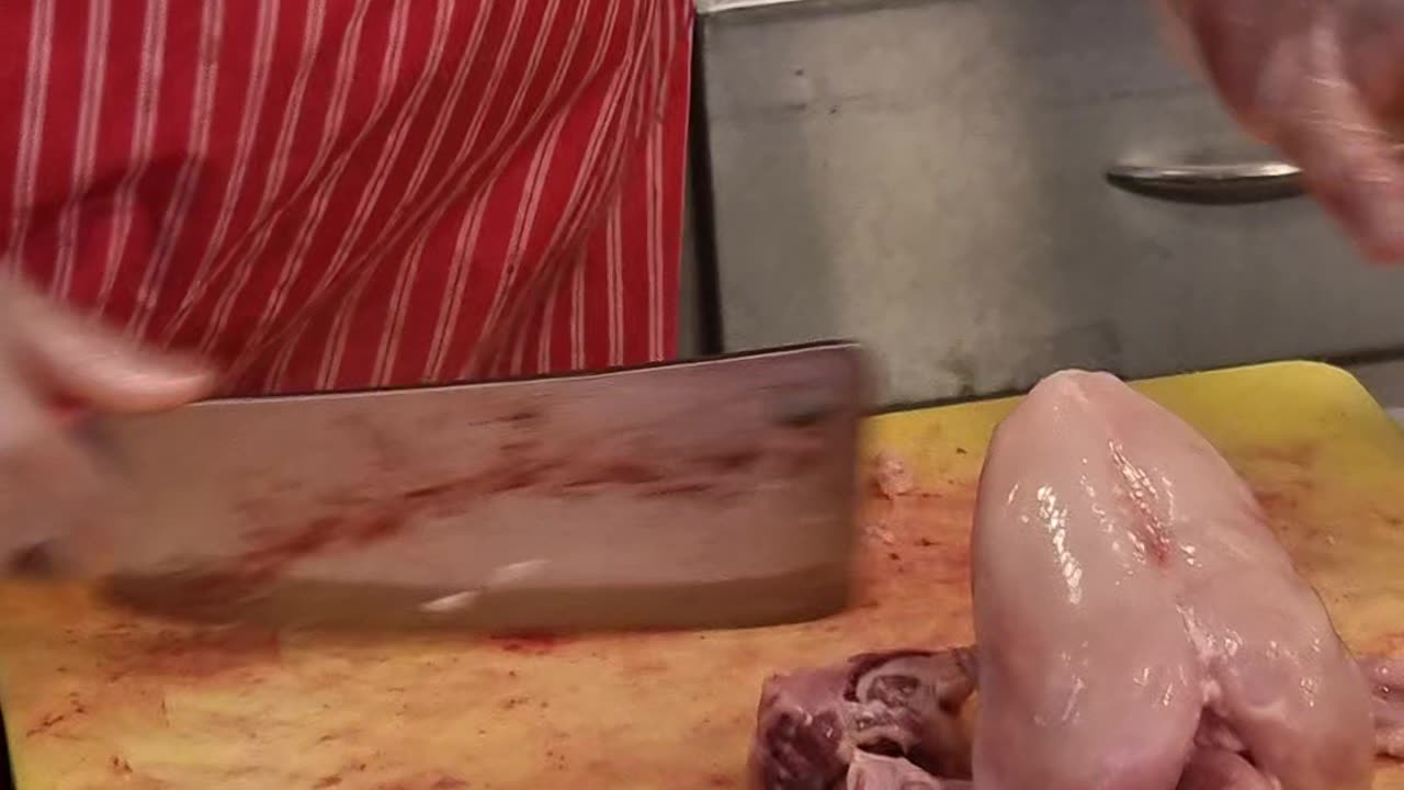 Chicken cutting skill