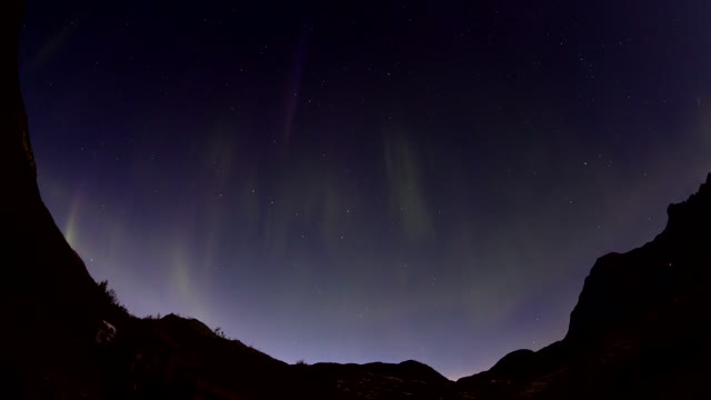 Yellow northern lights in Norway