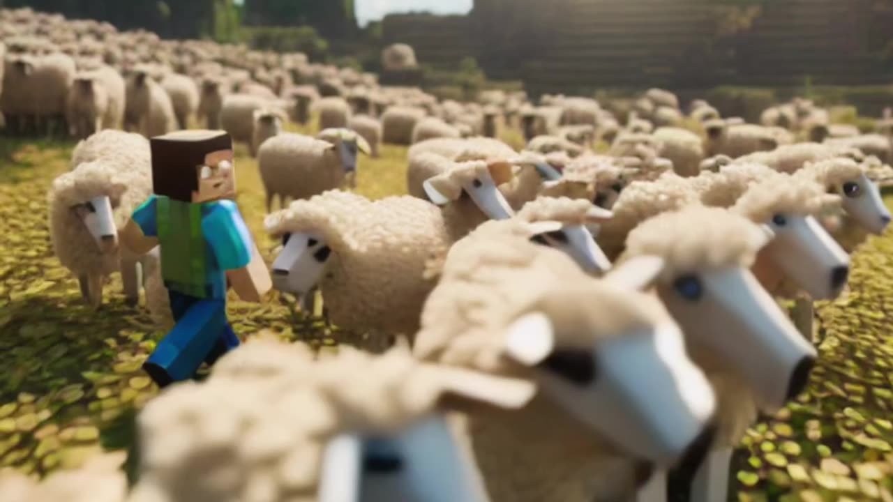 Steve and sheep friendship in Minecraft #popular #minecraft #shorts