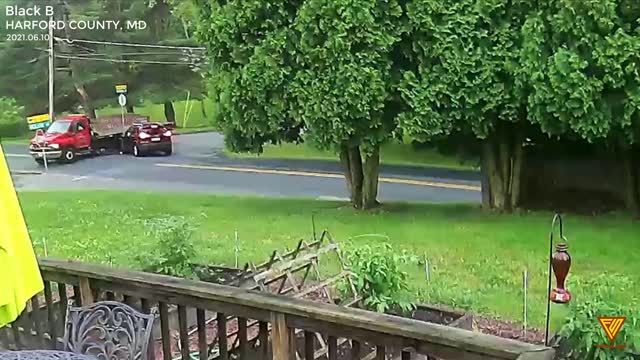 Car crashes into a Roll back tow truck. 2021.06.10 — HARFORD COUNTY, MD