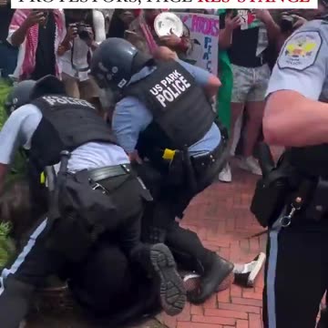 Pro Hamas Rioters Clash With D.C. Cops And D.C. Park Police Outside U.S. Capitol Building(7.24.24)