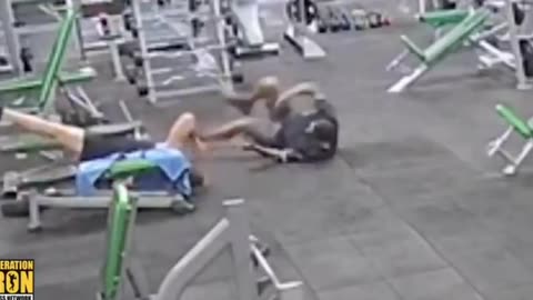 MAN SLAMS WEIGHT PLATE ON ANOTHER MANS HEAD AT GYM, MAINTAINS IT WAS AN ACCIDENT. (1)