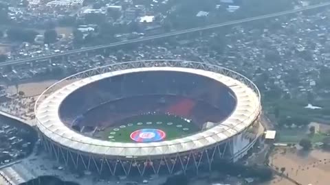 Ariel views stadium in india