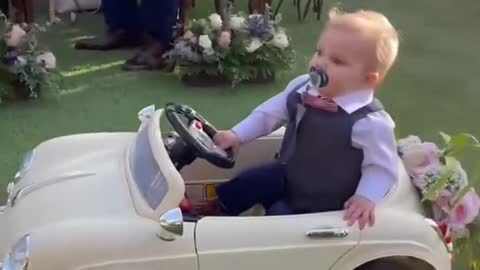 baby cute entering the wedding