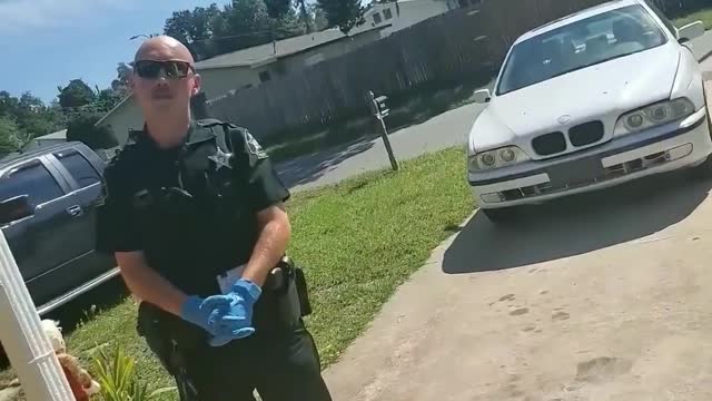 Police HARASSMENT - He trys to enter without a warrent