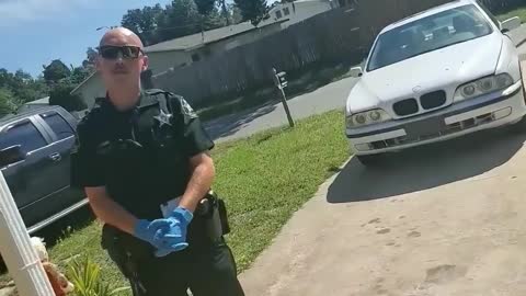 Police HARASSMENT - He trys to enter without a warrent