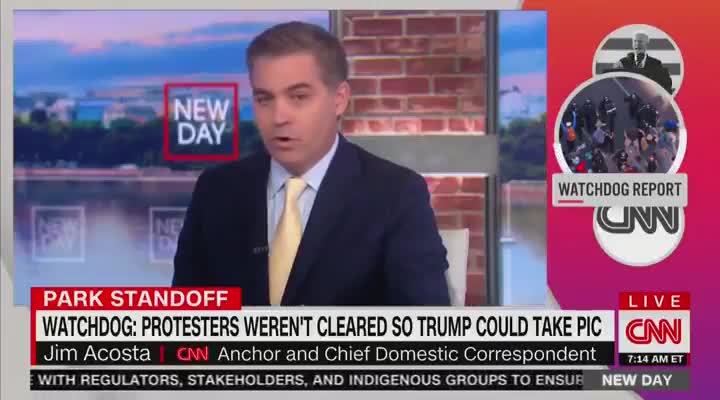 Jim Acosta Has Gone FULL CONSPIRACY THEORIST About Lafayette Square Incident