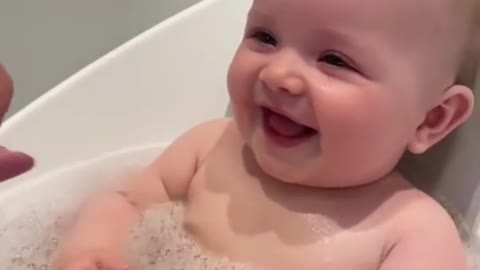 cute baby laughing