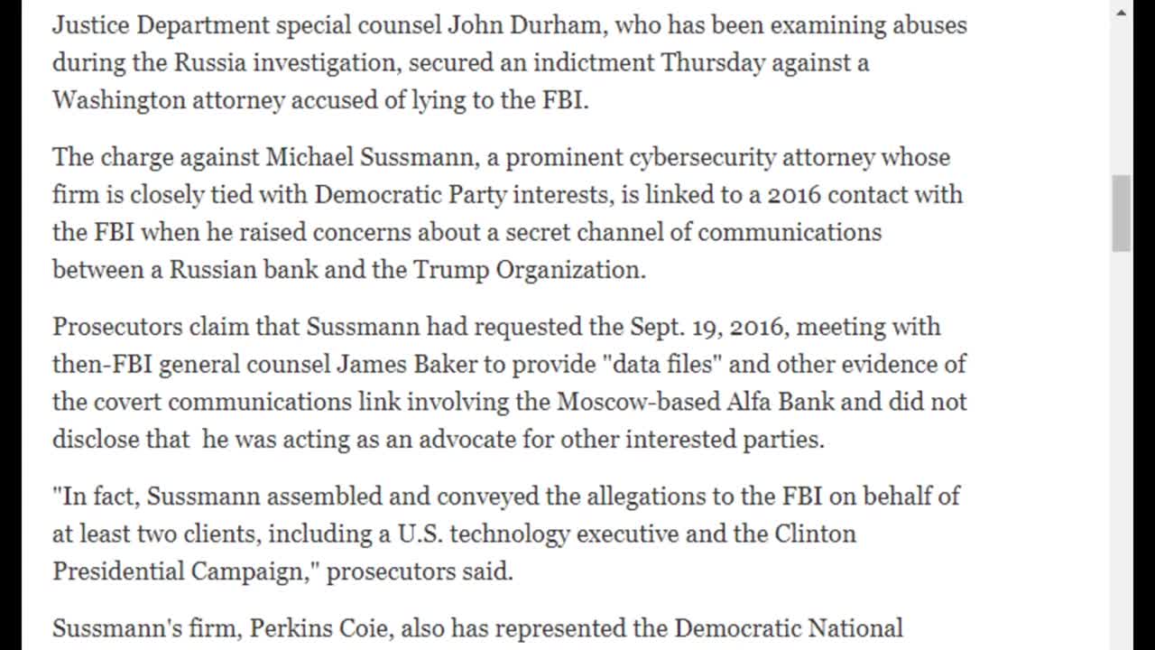 The Clinton Campaign Used Journalists and the FBI to Fabricate the ‘Alfa Bank’ Theory