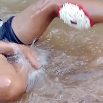 The Man catching a Wild Fish