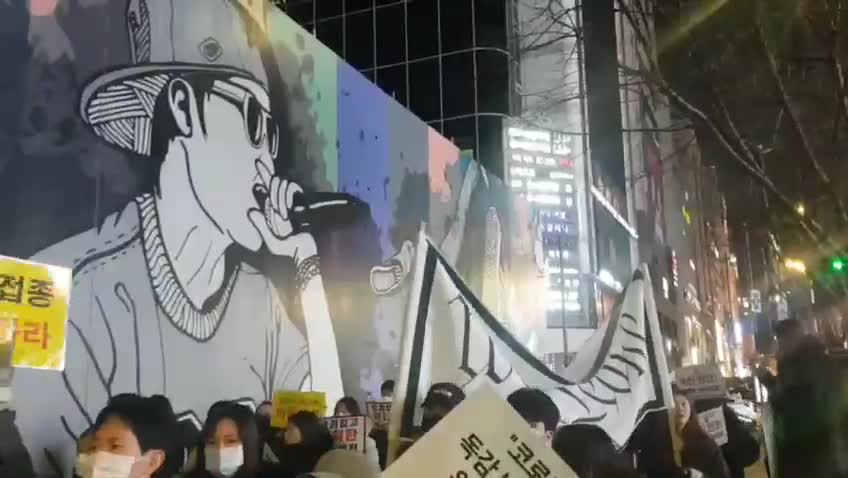 South Korea - Rising up last night against mandates & tyranny