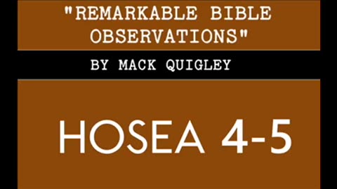 Book of Hosea (ch 4-5)