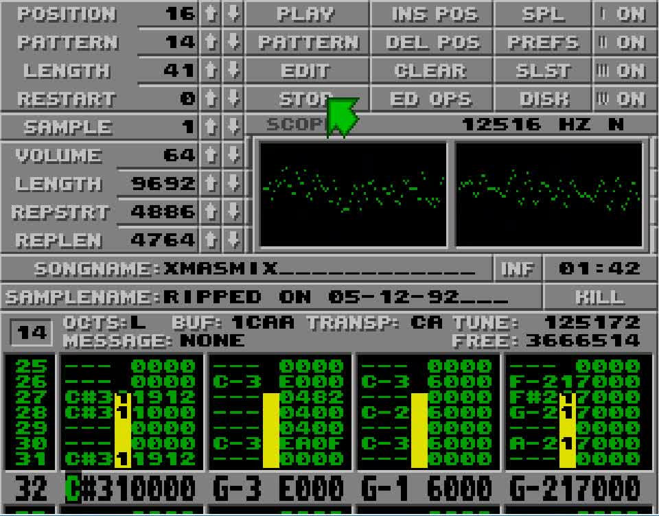 Amiga and Atari ST Protracker Music Mods - Christmas Mix