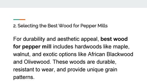 Choosing the Best Pepper Mill Wood Blanks