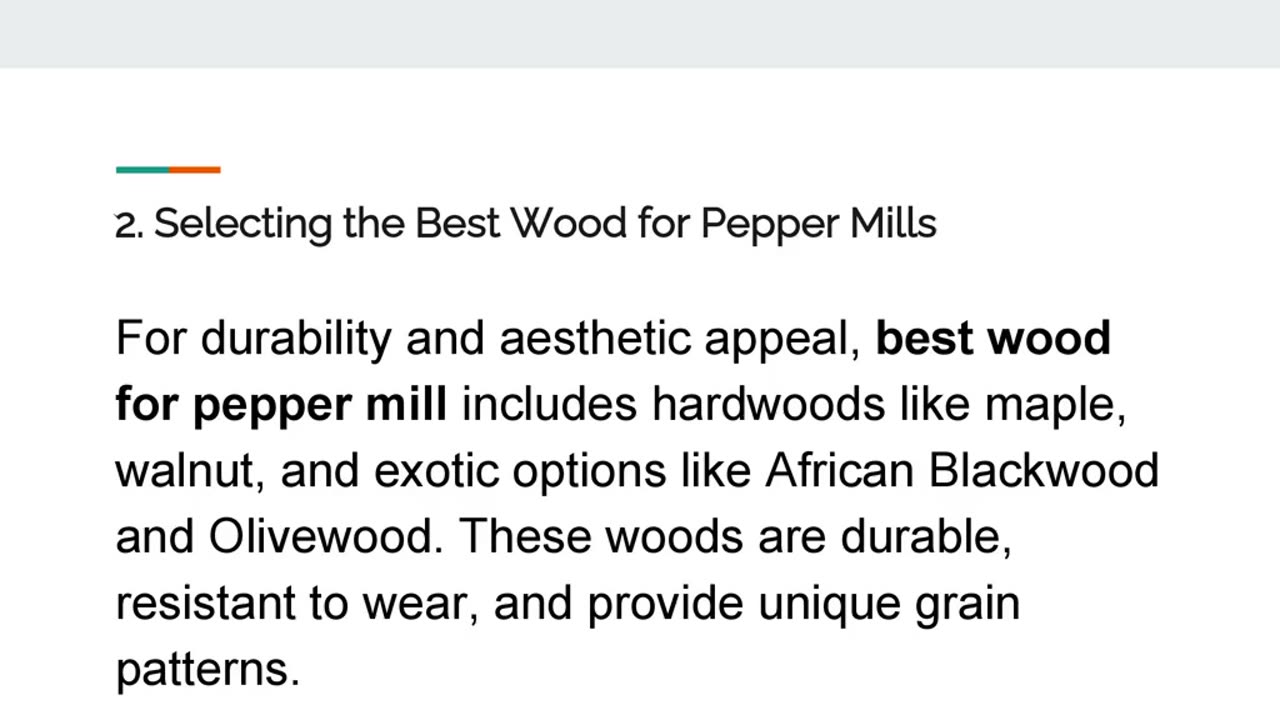 Choosing the Best Pepper Mill Wood Blanks