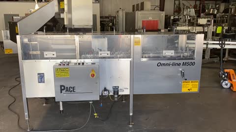 Pace M500 Omni-Line Empty Bottle Unscrambler with Hopper Elevator