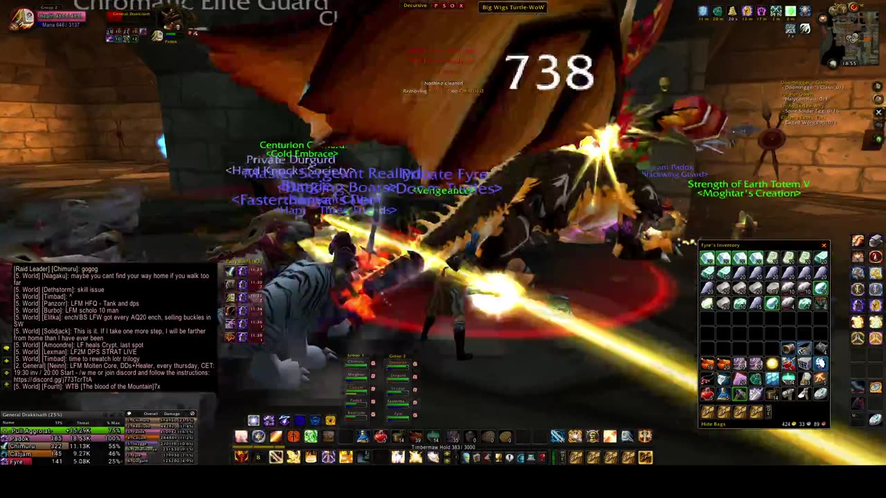 Turtle wow - UBRS run for BWL attunement - paladin POV - no commentary