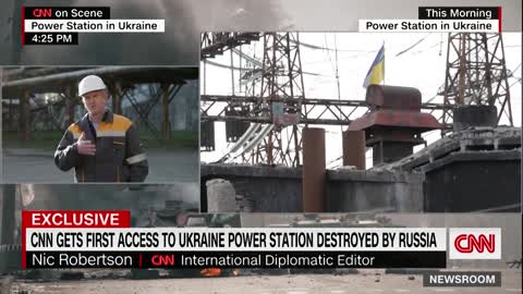 CNN team witnesses extensive damage at Ukrainian power plant