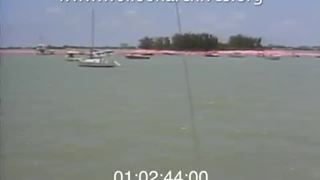 Christo's 'Surrounded Islands' in Biscayne Bay, Miami circa 1972