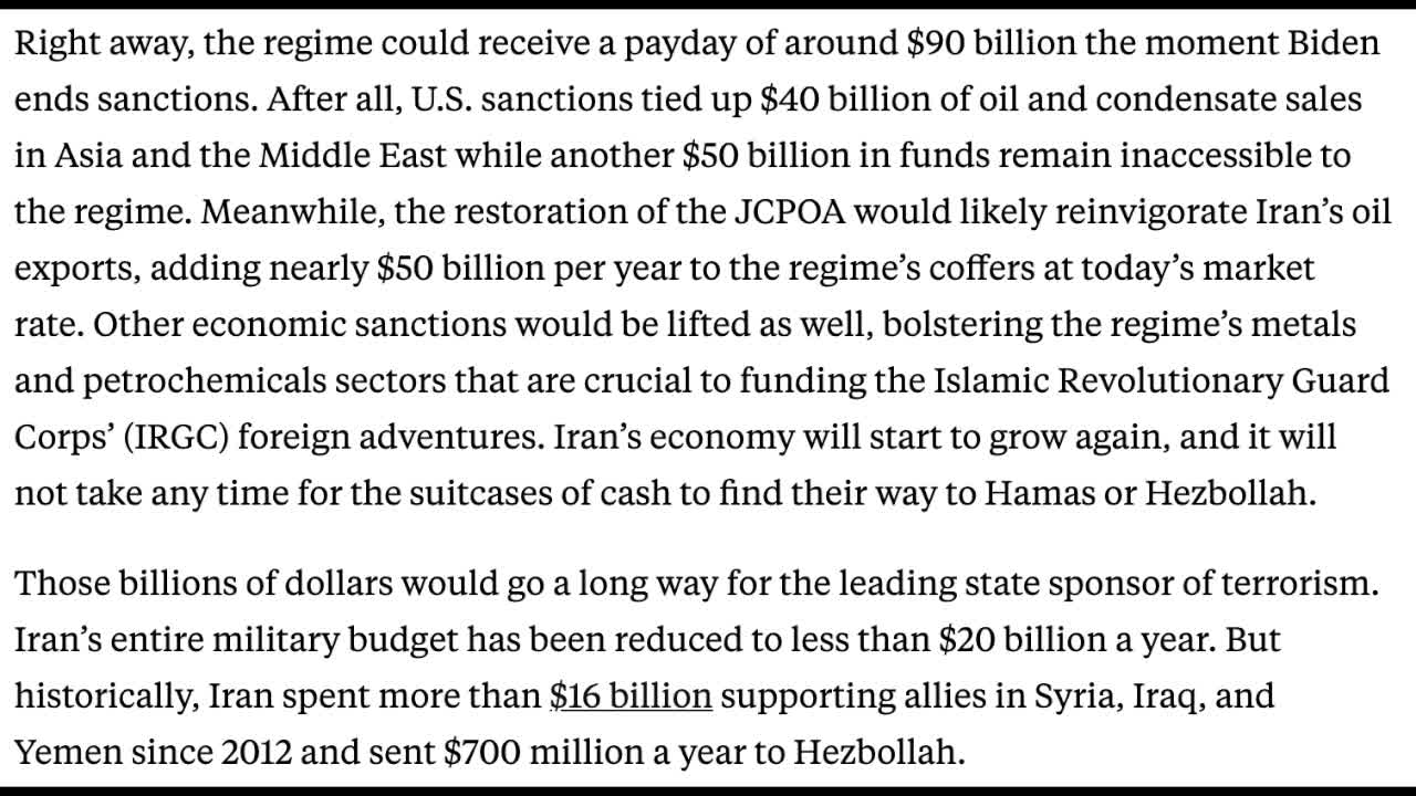 Biden Admin Backs Down To The Iranian Regime