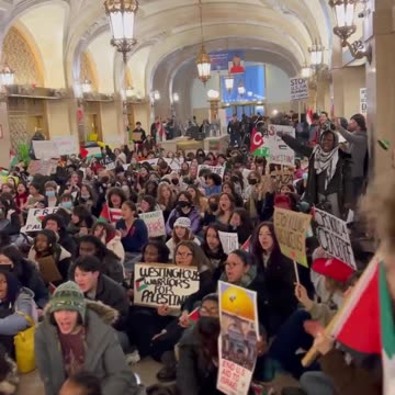 Ceasefire protesters shut down Chicago city hall