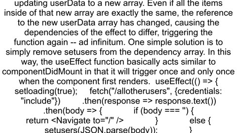 Fetch method in useEffect is in infinite loop