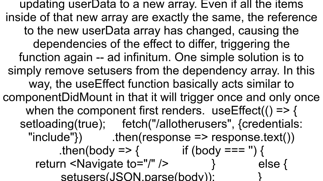 Fetch method in useEffect is in infinite loop