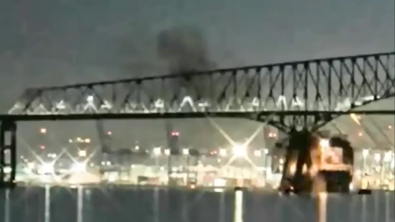 Baltimore bridge collapse by ship and explosives