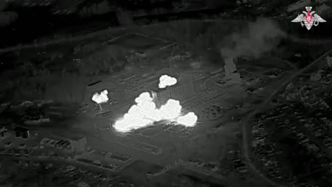 Full salvo of Russian TOS hitting Ukrainian position in the area of Volchansk