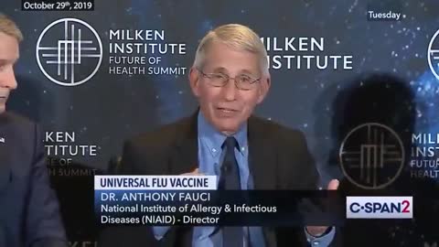 ICYMI - Dr. Fauci and other health experts discuss developing "influenza vaccines" in October 2019