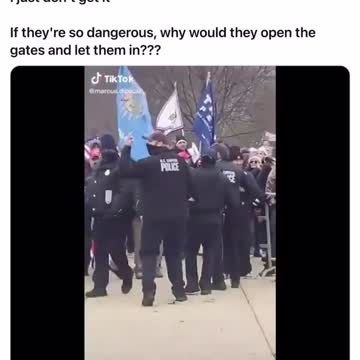 Capitol Police Open Gates and Allow Protesters to go into the Capitol.