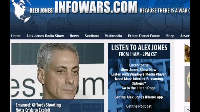 ALEX JONES SHOW FULL Episode Jan 13 2011 Thursday Archive