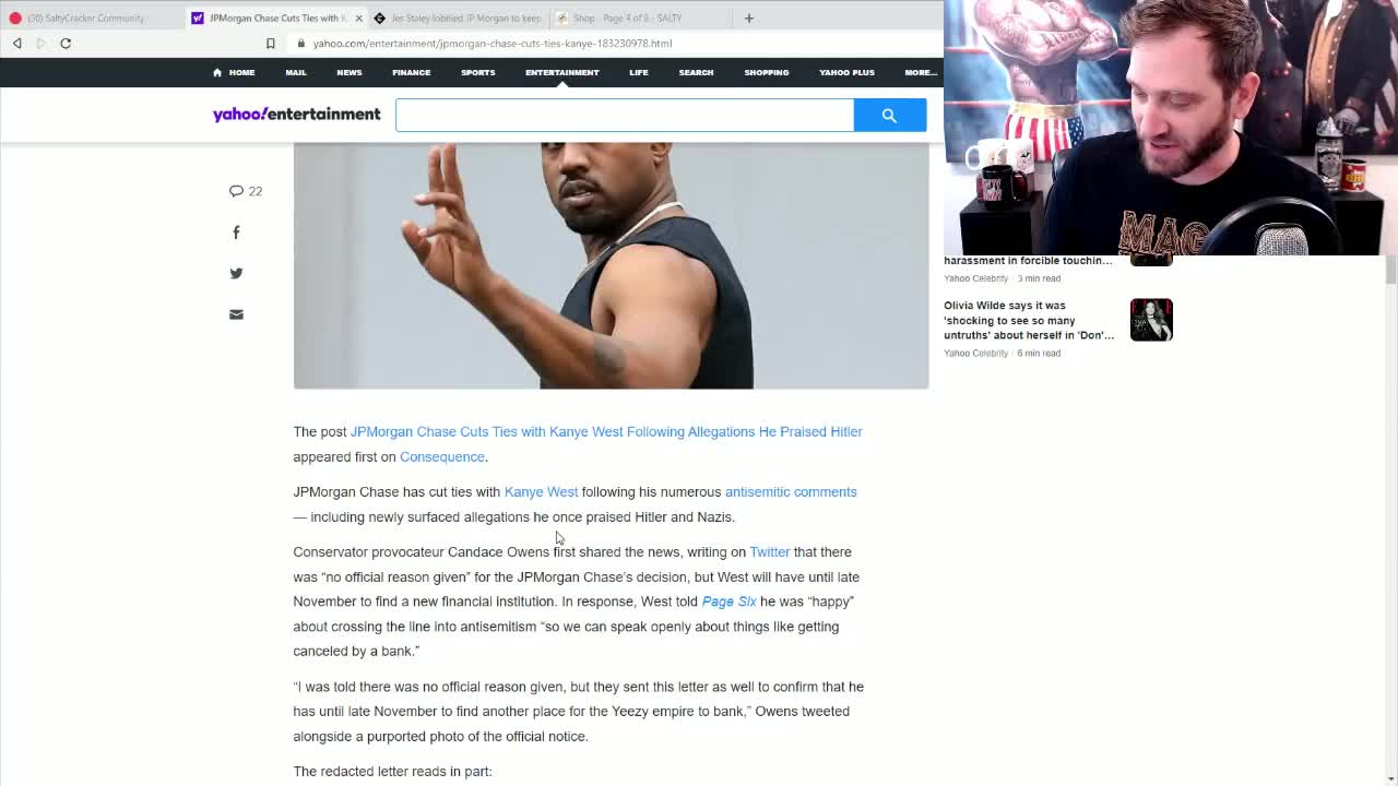 [2022-10-14] JPMorgan Chase Cuts Ties with Kanye West Alleging He Praised Hitler