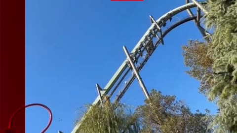 People left dangling as rollercoaster stops mid-ride. #Shorts#Japan #Osaka #BBCNews