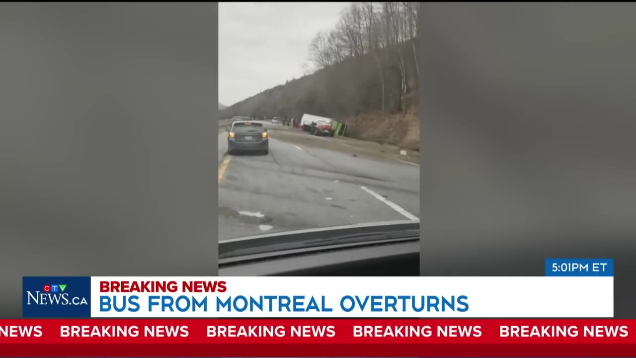 Canadian tour bus roller over in fatal crash on Newyork highway