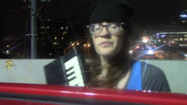 piano punk atop parking garage