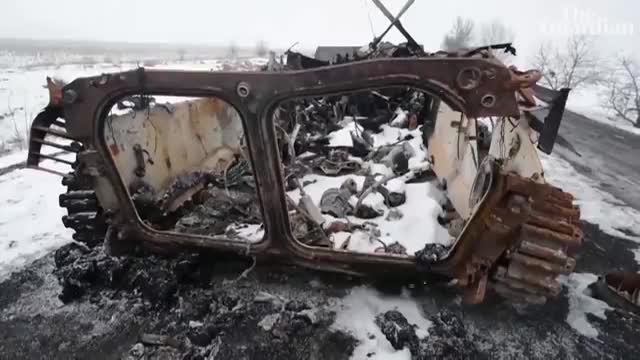 Russian tanks destroyed in Sumy, Ukraine