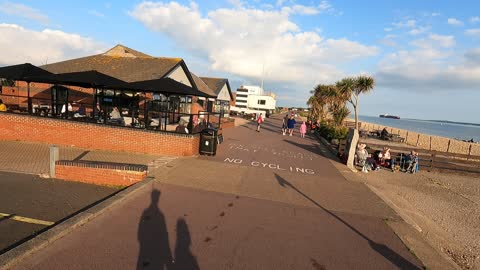 Walking along Stokes By. Gosport. Hampshire