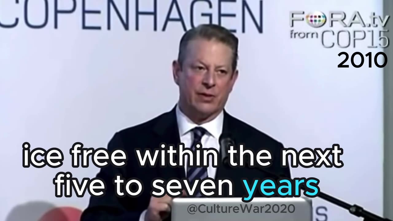 ♦️ AL GORE in 2010 ♦️ Ice Free Polar Cap ♦️