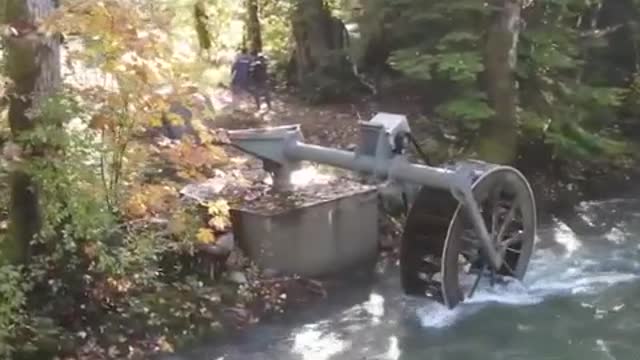 An electric wheel that generates electricity.