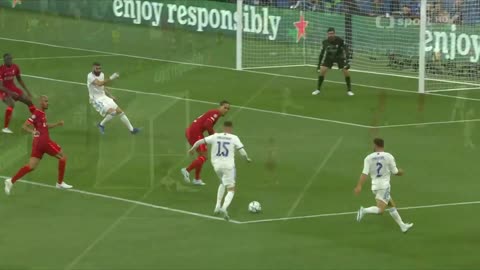 Liverpool vs Real Madrid - finále LM 2022 - gól Vinícius Junior