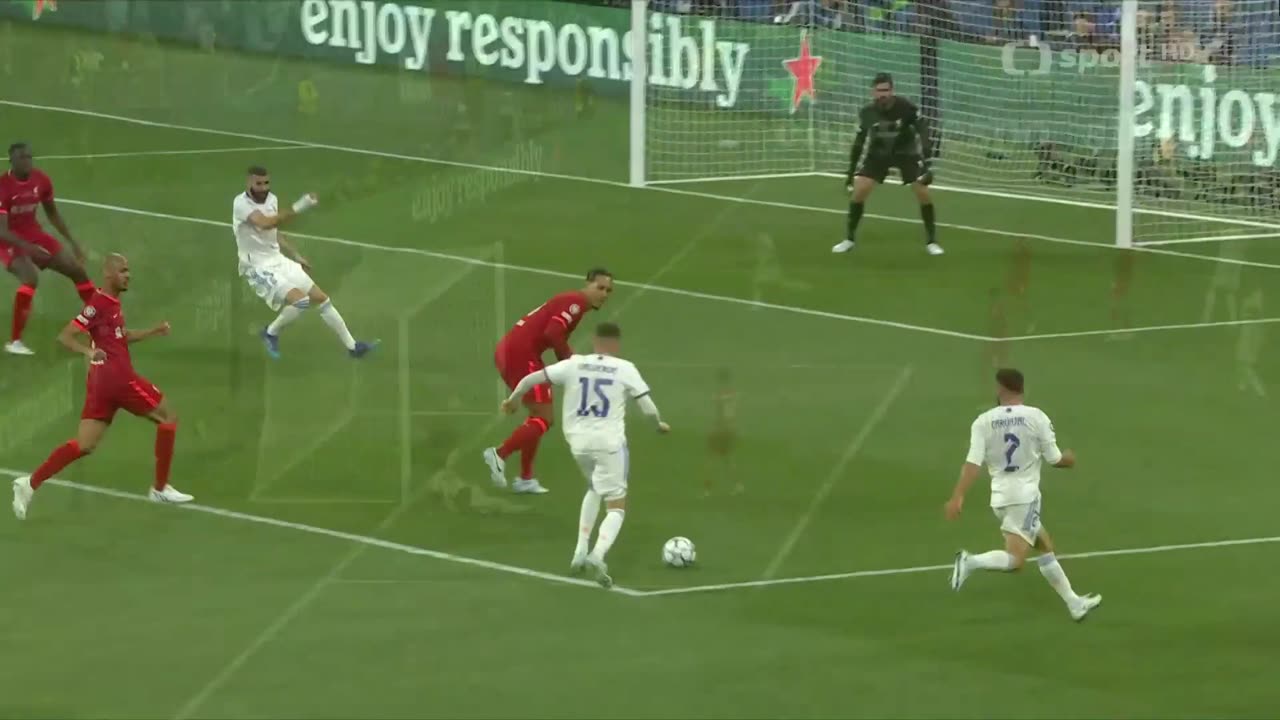 Liverpool vs Real Madrid - finále LM 2022 - gól Vinícius Junior